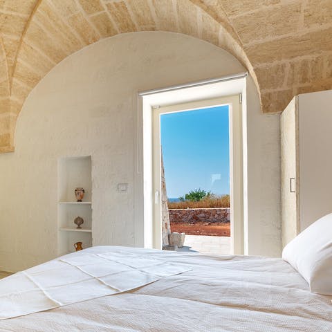 Open the doors to the terrace in the mornings