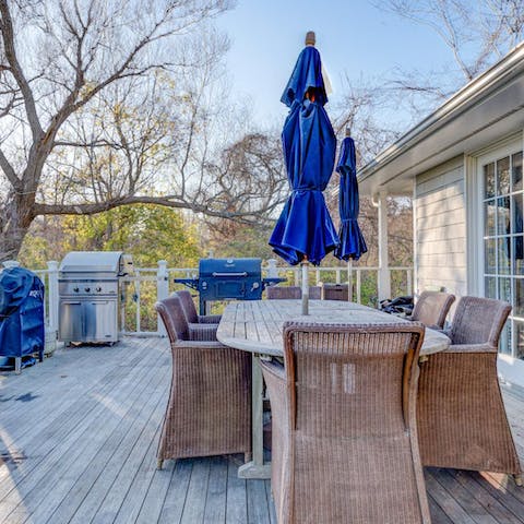 Fire up the grill for an evening barbecue