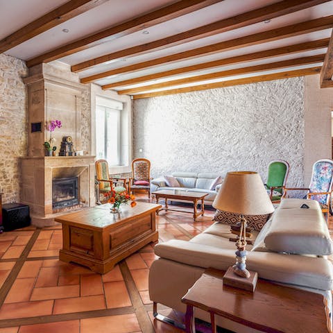 Curl up by the fire with a glass of French wine after a day of exploring northeastern France