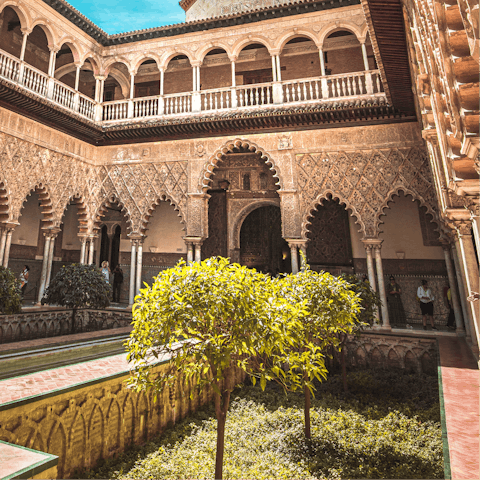Step outside and explore the historical sights of Seville straight from the door