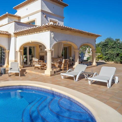 Lounge by the pool and work on your tan or go for a dip to escape the heat
