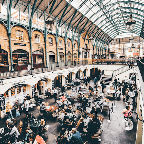 Delve into the bustle of Covent Garden –⁠ just three-minutes away on foot