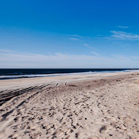 Drive eight minutes for a dip at Flying Point Beach