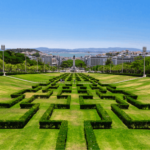 Admire the spectacular views from Parque Eduardo VII – just a short walk away