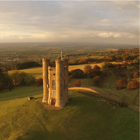 Visit the Cotswolds' Broadway Tower – an eighteen-minute drive away