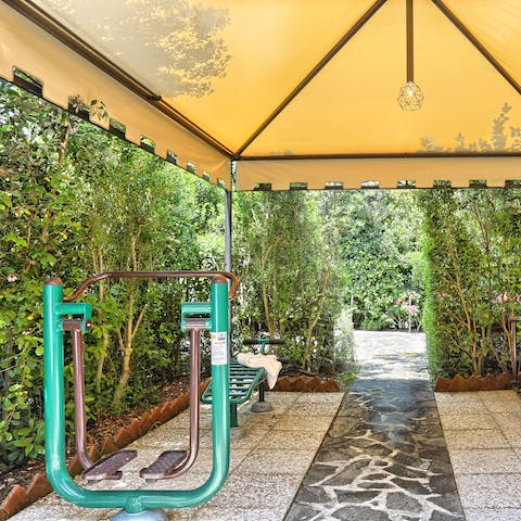 Never miss a workout thanks to the outdoor gym