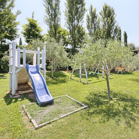 Have some fun with the kids on the playground