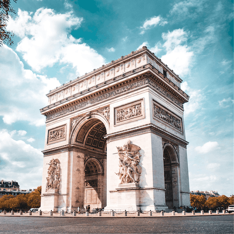 Start your sightseeing at Arc de Triomphe, it's just a stroll away