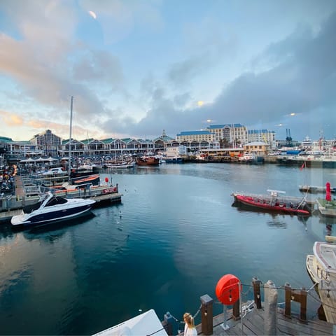 Dander along to the shops and restaurants of the V&A Waterfront nearby