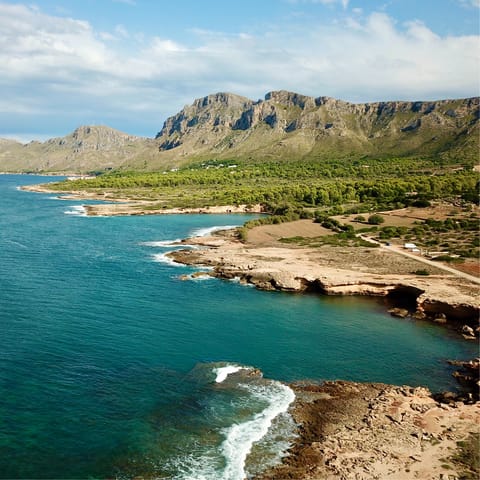 Explore the coast and visit nearby Cala Serena beach