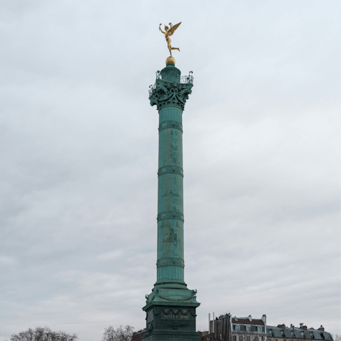 Visit the Place de la Bastille for a step back in history