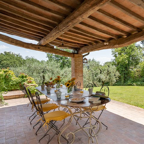 Dine beneath ancient beams