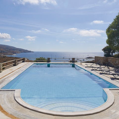 Take a dip in the waters of the stunning swimming pool