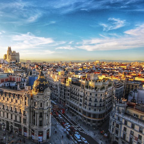 Explore Madrid, including the Usera district near the River Manzanares