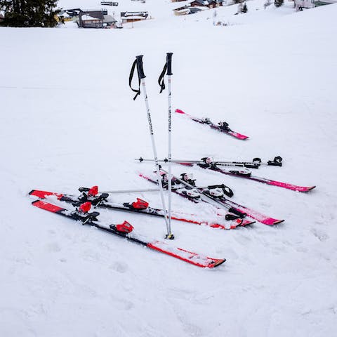 Hit the slopes or enjoy some cross-country skiing 400 metres away