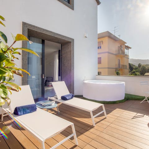 Find the perfect spot for evening drinks on the balcony