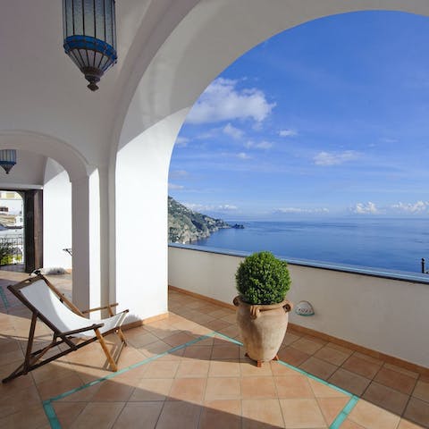 Take some time out to enjoy the ocean views from the balcony