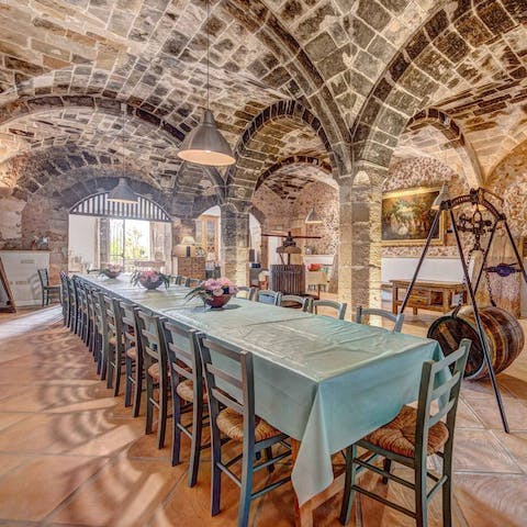 Have a banquet in the downstairs cellar room