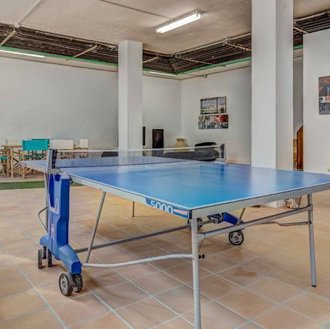 Enjoy a game of table tennis in the games room