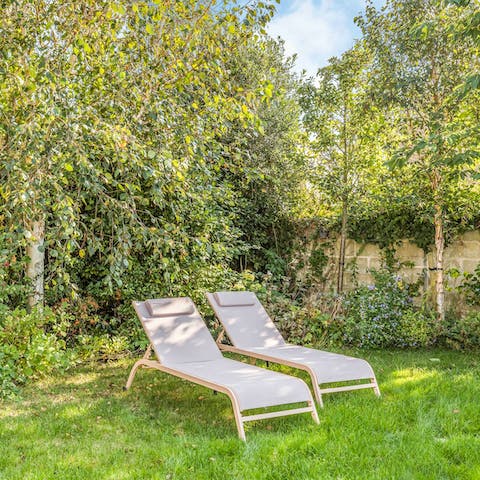 Soak up the summer sunshine in the private garden 