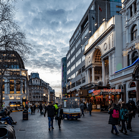 Travel just eight stops on the Northern Line to Leicester Square