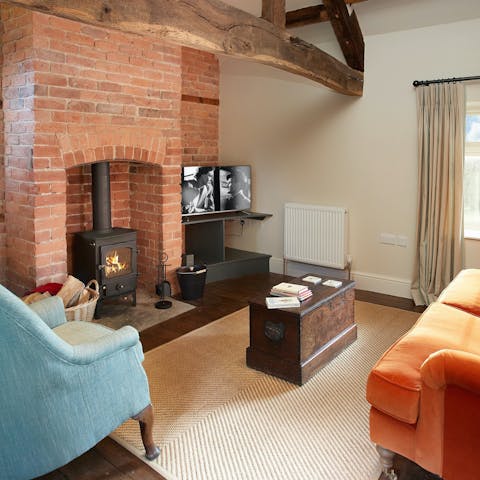 Feel the warmth during winter around the wood burner