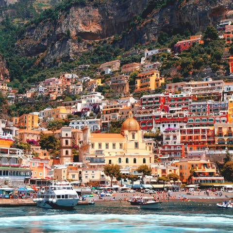 Take the scenic walk down to Positano's beautiful sea front