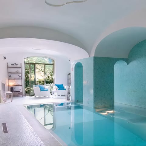 Feel a wonderful sense of wellbeing while relaxing in the heated pool