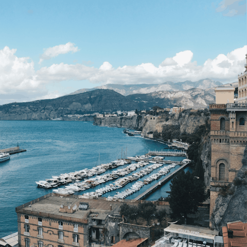 Enjoy beautiful strolls through Sorrento – a short drive away