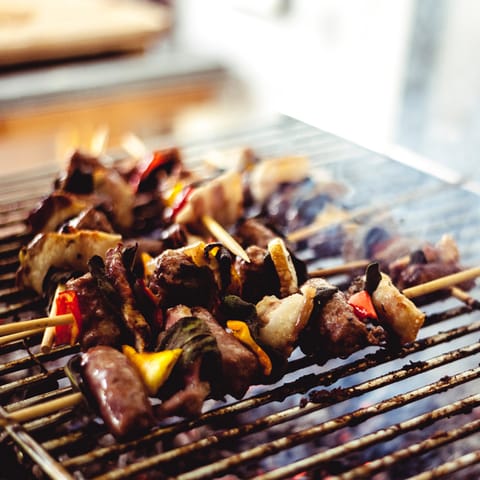 Fire up the barbeque for a delicious grilled feast in the garden