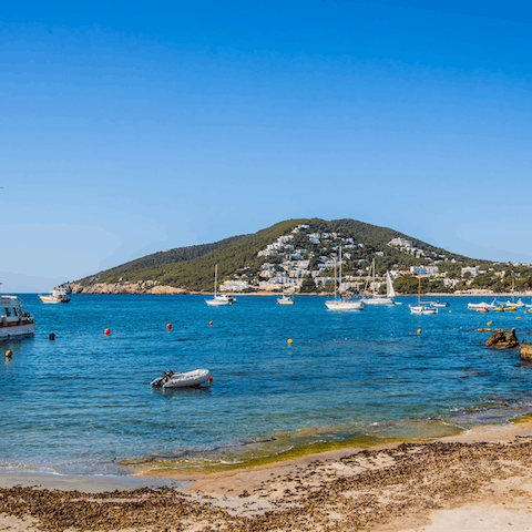 Discover the laidback resort of Santa Eulalia del Río down the road