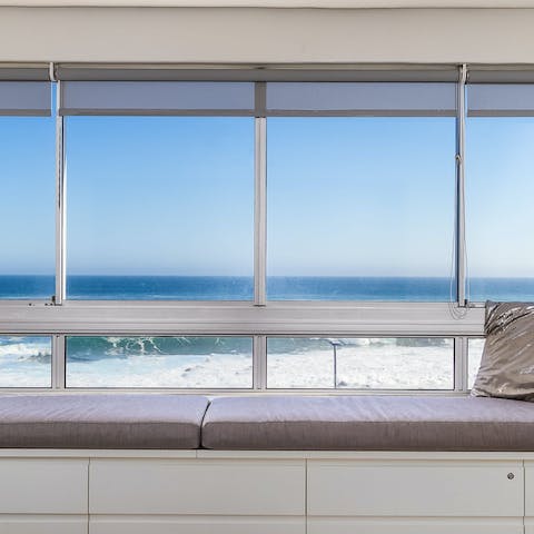 Enjoy stunning ocean views with your morning brew from the living area