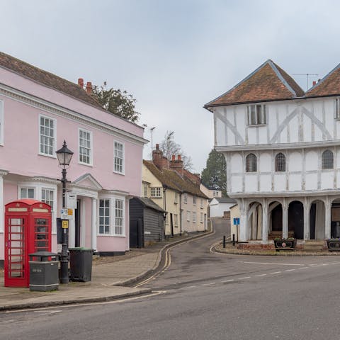 Explore the charming village of Thaxted, lined with historical period buildings