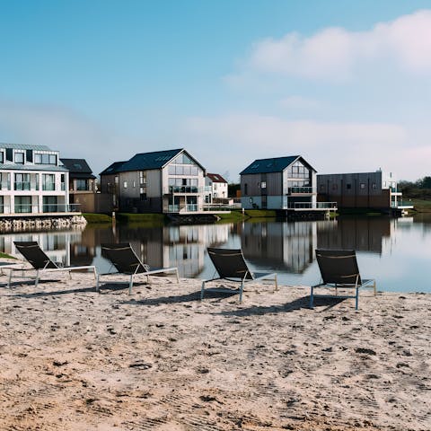Head to the holiday park's beach by the lake and try kayaking or paddle boarding
