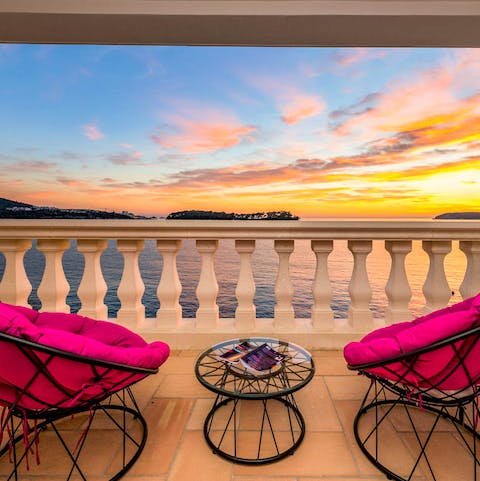 Catch the sunset from the comfort of the extensive private terrace