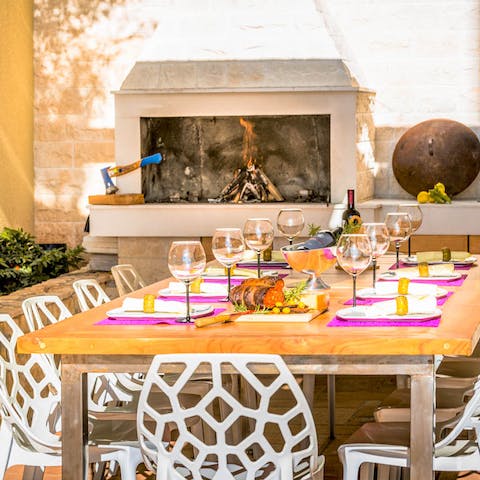 Have a private chef serve up some authentic Croatian treats at the alfresco dining area 