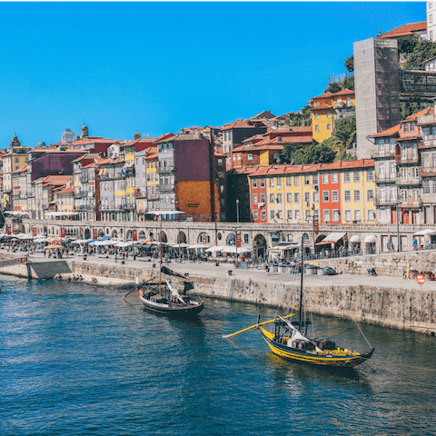 Swap the sea for the city and take the ten-minute drive into picturesque Porto