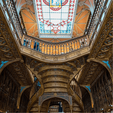 Amble over to the beautiful Livraria Lello bookshop (a fifteen-minute walk away)