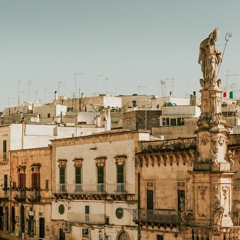 Stay in the heart of Ostuni, a historic hilltop city