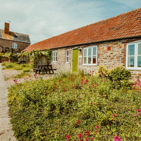 Fire up the barbecue on the west-facing terrace on long summer nights