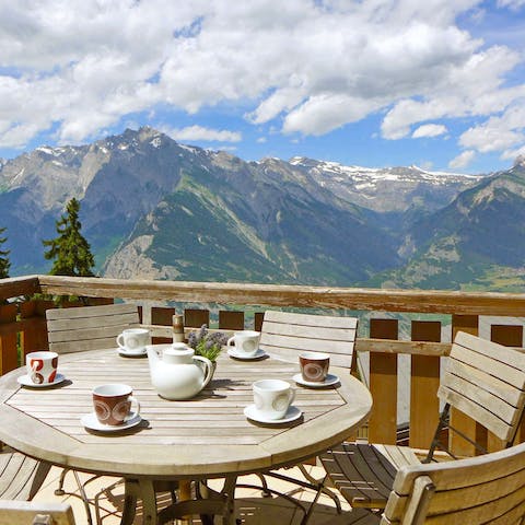 Start your morning with coffee on the terrace