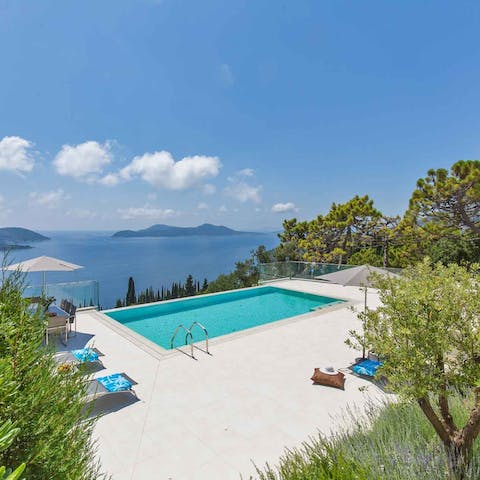 Cool off from the Croatian heat in the infinity pool