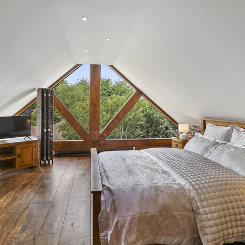 Wake up to plenty of daylight courtesy of the vast gable window