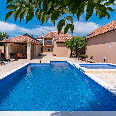 Take a dip in the heated pool, with a separate secure area for children 