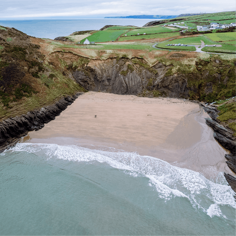 Dip your toes in the sea at Cardigan – a short drive away