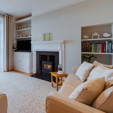 Get the stove going in the living room and select a good book