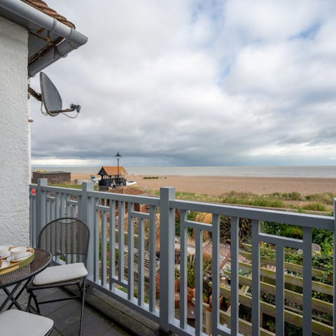 Admire your beachside location from the private balcony