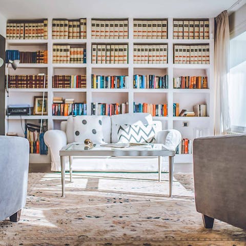 Pick a book and unwind in the cosy lounge