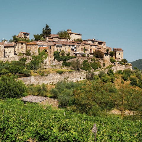 Explore the picturesque towns of Chianti – the nearest is a short drive away