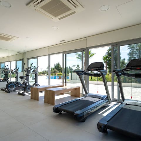 Build up some endorphins in the communal gym